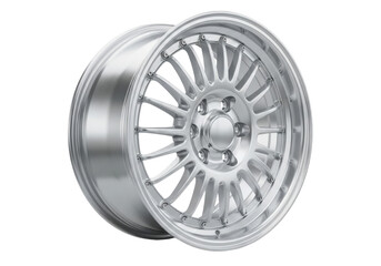 Isolated alloy car wheel automotive part for vehicle tuning modification and styling