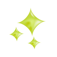 Shiny Gradient Sparkle Star Set Shape Decorative Element Design