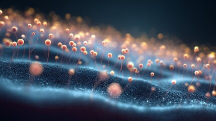 Dense cell monolayer with oscillating microcilia in scientific