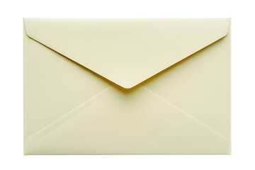 Cream colored envelope isolated on white background