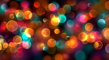 Vibrant abstract lights background with soft glowing bokeh, colorful light trails, and radiant particles creating a dynamic modern illumination effect for festive designs and futuristic digital art