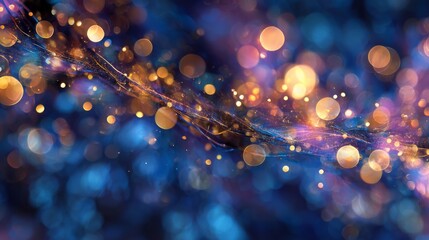 Vibrant abstract lights background with soft glowing bokeh, colorful light trails, and radiant particles creating a dynamic modern illumination effect for festive designs and futuristic digital art