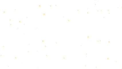 Warm glowing light dots overlay on transparent background 3D render