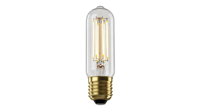 Isolated LED filament bulb, warm light source for illumination, vintage Edison bulb
