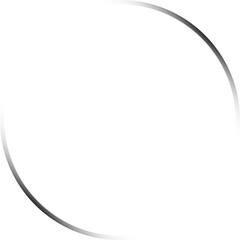 Abstract circle frame with grey gradient edge for graphic design concepts and presentations