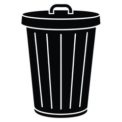 smart trash can on white