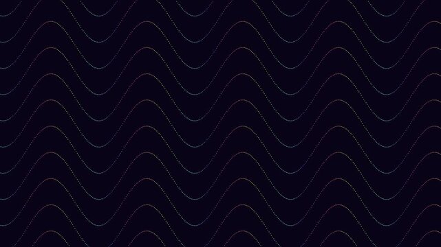 A minimalist black and white wave design with curved thin lines resembling ocean waves against a black backdrop, creating a mesmerizing and simple visual pattern