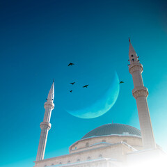 Ramadan or Islamic background photo: Haci Osman Efendi Mosque, Erzurum