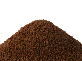 Pile of small brown seeds isolated on transparent background