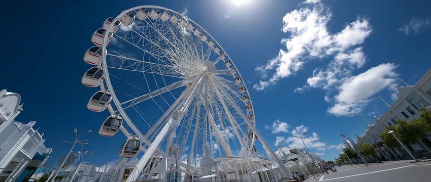 A ferris wheel amusement attraction in Fremantle.