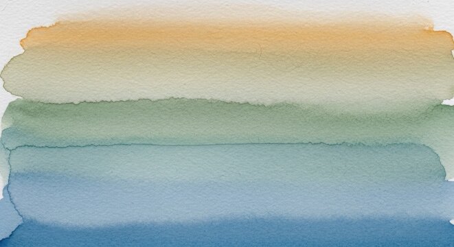 Watercolor Gradient Wash Abstract Art Background with Blue Green and Yellow Palette