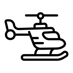 Helicopter  Line Icon