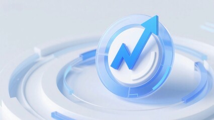 Blue and white color digital vortex chart arrow futuristic tech vibe