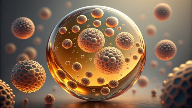 Diffused Nanospheres in Medium Sphere with Warm Light Reflection