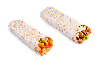 Delicious wraps filled with fresh ingredients ready to be enjoyed
