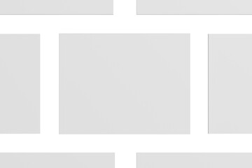 US Letter Landscape Magazine White Blank 3D Rendering Transparent Background Mockup PNG