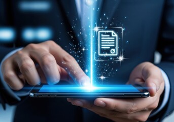 Digital document management system on mobile phone for efficient workflow automation process