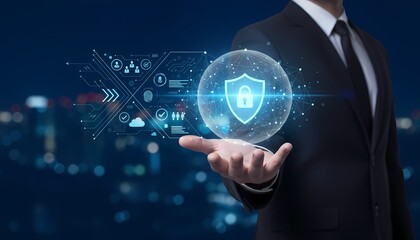 Futuristic Holographic Interface Showcasing Automation Technology Advancements