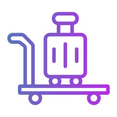 Trolley Line Gradient Icon