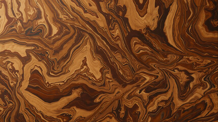 Abstract Wood Grain Pattern with Swirling Brown and Tan Tones - Natural Texture Background for Design and Decoration, Organic Wood Surface