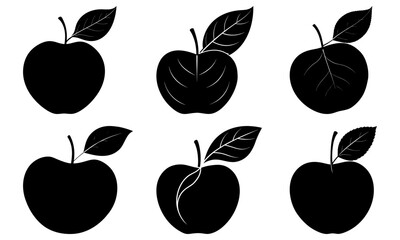 Fresh apples collection perfect for healthy lifestyle designs, educational resources, and creative projects with a modern, natural touch, originally a vector graphic