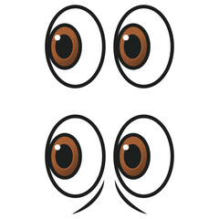 Vector Cartoon Eyes Set - Emoji Icon 