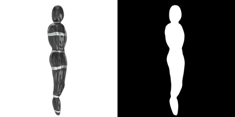 3D rendering illustration of a Wrapped Body Bag