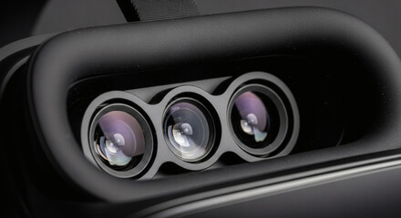 Modern VR headset detail offering immersive virtual reality gaming experience, perfect for technology, metaverse, and future innovation concepts