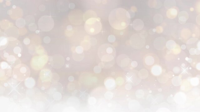 シルバー　玉ボケ　ループ動画　キラキラ　おしゃれ　光る　パーティクル　シンプル　Glitter of silver and gold.Abstract bokeh light.Christmas, New Year.Loop video.