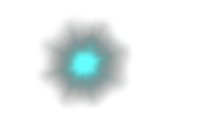 Abstract light blue energy with blur effect and on the right-side  , transparent background