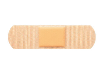 Isolated adhesive bandage provides protection for wounds; simple, effective first aid item