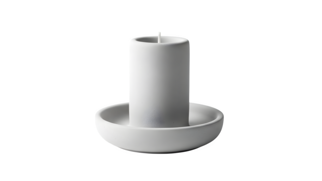 Concrete Candle Holder, isolated on transparent background