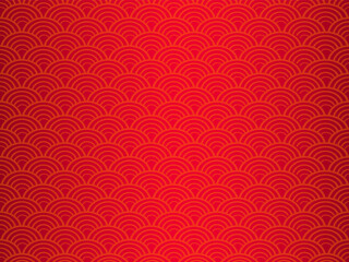 Elegant red seamless pattern with traditional Asian wave motif. Perfect for Lunar New Year, festival decor, textiles, packaging, and modern oriental designs.