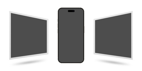 smartphone photo mockup. mobile Social Media post Blank Mockup template