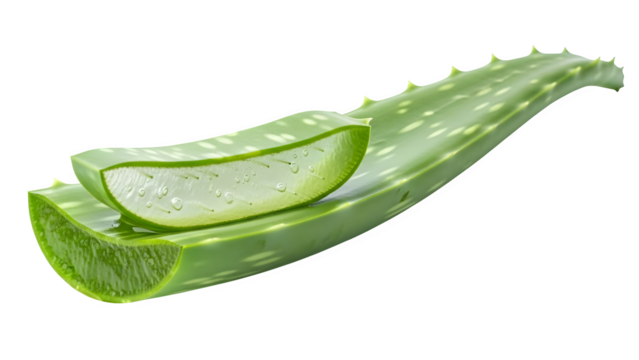 Aloe Vera Slice, isolated on transparent background