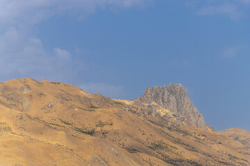 Siazan, Azerbaijan. Besh Barmag translated from Azerbaijani as five fingers is a mountain in Azerbaijan.
