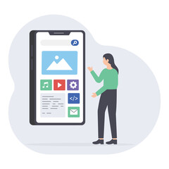 Mobile Development PNG File On Transparent Background	