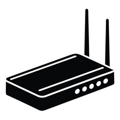 Fototapeta premium smart router on white background