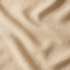 soft beige fabric texture with gentle folds providing warm neutral background for design presentations and natural aesthetic compositions