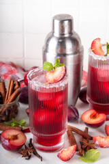 Sugar plum autumn winter sweet tasty cocktail