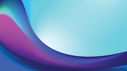 Abstract blue purple flowing gradient background with smooth wave design
