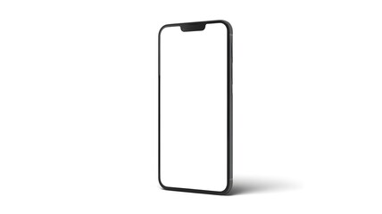 Blank Smartphone Screen Mockup Isolated on White Background Mobile App Presentation