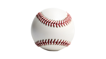 A pristine white baseball with visible red stitching against a black background