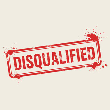 disqualified grunge rubber stamp