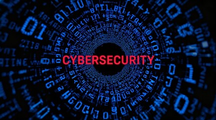 cybersecurity tunnel with binary code