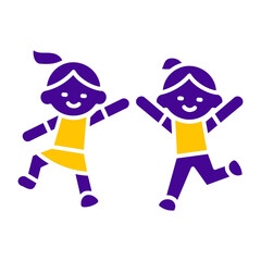 Kids dancing together