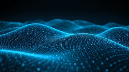 an abstract image of blue digital waves, a modern design with flowing textures and a sense of movement