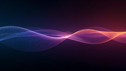 Abstract wave pattern in vibrant colors, symbolizing energy and data flow against a dark background
