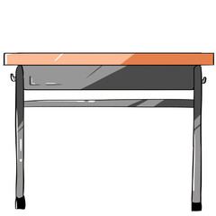 学校の机のシンプルなベクターイラスト