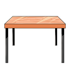 長方形テーブルのシンプルなベクターイラスト